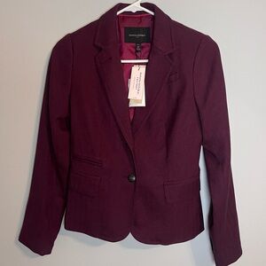 Banana Republic Factory Petite Women's Burgundy Blazer